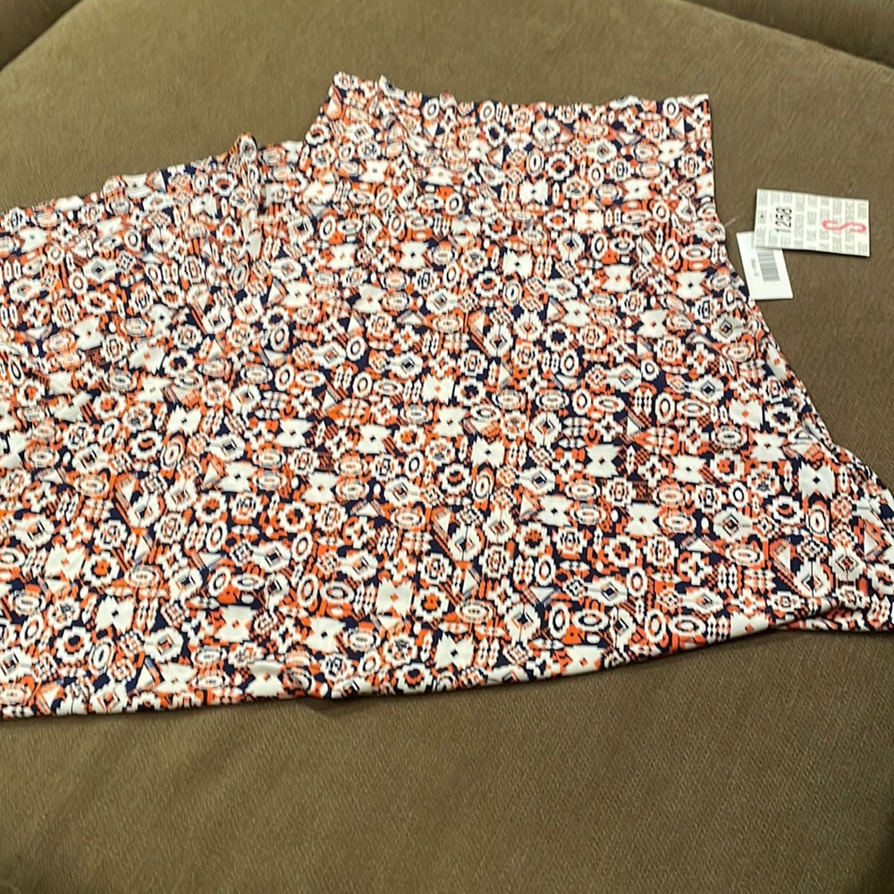 Beautiful navy/orange/white LuLaRoe Maxi skirt